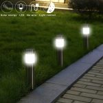 Stainless Steel Stud Floor Solar Light Pathway Lamp Outdoor LED