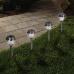 Shop Pure Garden LED Solar Classic Glass Pathway Lights - Set of 6