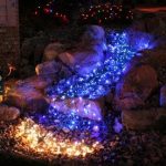 Christmas lights to create lit pond effect #led #outdoor | Outdoor