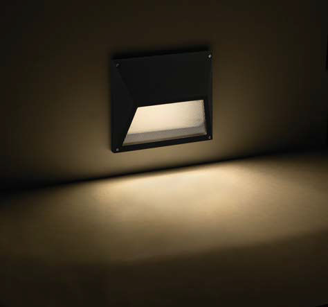 Recessed wall lights outside