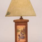 Lake Loon Scene Table Lamp - Rustic Cabin Lighting - Lodge Craft