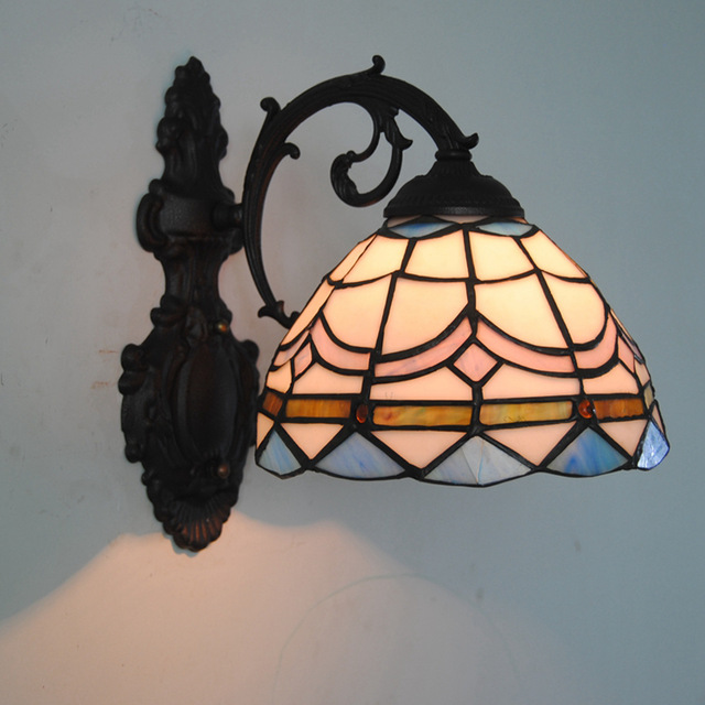 Tiffany Wall Lamp Mediterranean Designer Lights Vintage Bedroom