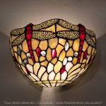 Tiffany Wall Light Beige Dragonfly - La Luciole