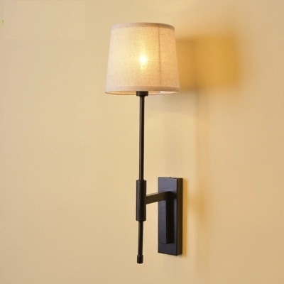 Fabric Shade Lamps Iron Vintage Wall Lamp American LED Wall Light