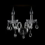 Magnificent All Clear Crystal Wall Light Fixture Featured Delicate