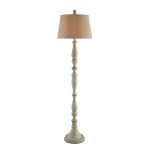 Shop Diana Sage Distressed Wooden Floor Lamp - Free Shipping Today