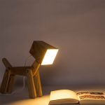 Creative Wooden Table Lamps Touch 3 Levels Dimmable Bedroom Lamp Art