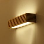 Modern Japanese Style Led Lamp Oak wooden Wall Lamp Lights Sconce