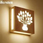 Horsten Modern Japanese Style 12W LED Wood Wall Lamp Creative Wooden