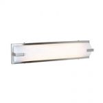 Bathroom Vanity 2 Light with Brushed Steel Finish and Metal Material