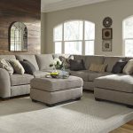 Ashley Furniture Pantomine 5 Piece Sectional Sofa with RAF Chaise in  Driftwood