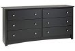 Black Sonoma 6 Drawer Dresser
