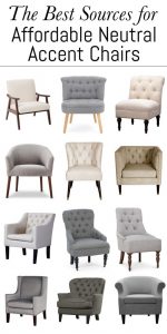 These are the absolute best sources for affordable neutral accent chairs.  You can