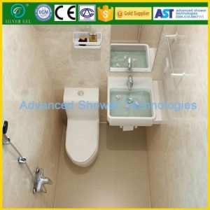 All in one prefab bathroom unit with shower head toilet mirror led light  from china manufacturer