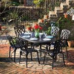 Lazy Susan Furniture - June 150 x 95 cm Oval 6 Seater Cast Aluminium Garden  Set