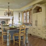 French Country-Style Eat-in Kitchen with Glazed Cabinetry