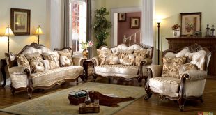 Details about French Provincial Formal Antique Style Living Room Furniture  Set Beige Chenille