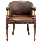 Office Chair Antique Early Days Armchair Office Armchair Leather Vintage  Chair For Sale at 1stdibs