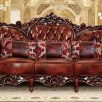 designer neoclassical top graded cow real genuine leather antique living  room sofa sectional set home furniture 3 seater
