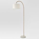 Shaded Arc With Marble Base Floor Lamp Brass Lamp Only - Project 62