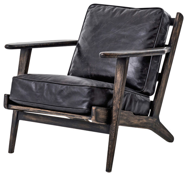 Rider Mid Century Modern Oak Armchair - Modern - Armchairs And