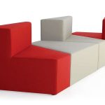 contemporary armchair / beech / polyester / modular - HM77 : A by Kazuko  Okamoto