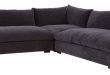 Hanz Modern Black Armless Sectional Sofa
