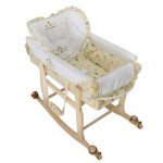 Wooden Baby Cradle High Quality Baby Crib Multi Functional Portable Bed  Safety Newborn Mat Set Furniture With Wheel Cribs Nursery Crib Bedroom  Furniture