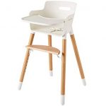 Traveller Location : Wooden High Chair for Babies and Toddlers - with Harness,  Removable Tray, and Adjustable Legs : Baby