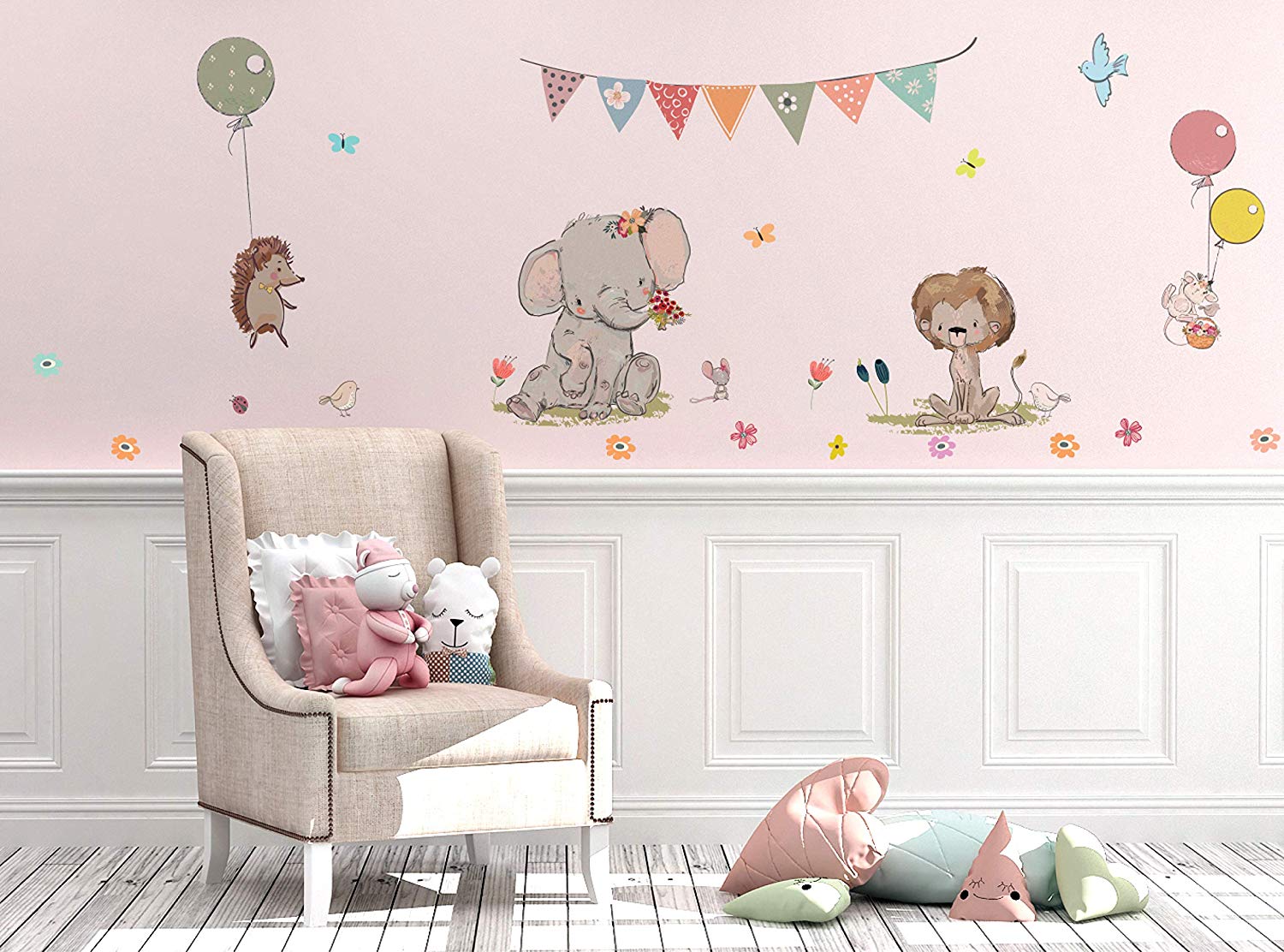 Traveller Location: Kids Wall Decals Stickers Nursery Decor Baby Room Decor Nursery  Wall Stickers Safari Woodland Scene for Baby Toddler Boys & Girls Rooms  Peel and