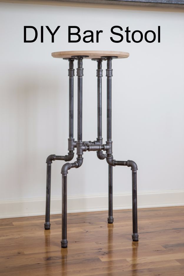 DIY Barstools - DIY Industrial Bar Stool - Easy and Cheap Ideas for Seating  and Creative