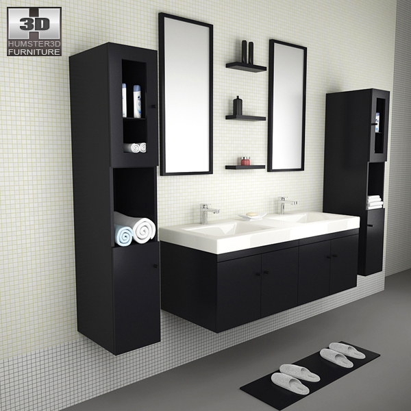 Bathroom Furniture 08 Set 3D model - Furniture on Hum3D