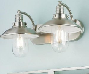 Bathroom Light Fixture with Outlet Plug Ideas