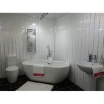 10 White Sparkle Chrome Strip Diamond Effect PVC Bathroom Cladding Shower  Wall Panels