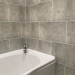 Details about Cutline Grey Tile Effect Bathroom Wall Panels PVC Shower Wet  Wall Cladding