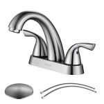 PARLOS 2-Handle Bathroom Sink Faucet with Drain Assembly and Supply