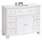 D Bath Vanity in White with