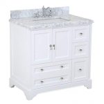 Madison 36-inch Bathroom Vanity (Carrara/White): Includes Italian Carrara  Marble