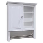 Style Selections 24.5-in W x 29-in H x 7.66-in D White Bathroom Wall Cabinet