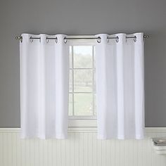 Hookless® Waffle White Bathroom Window Curtain Pair (for the bathroom in  the bedroom)