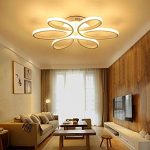 HOUDES Modern Led Chandelier Lighting Ceiling Light Fixture Hanging Lamp  for Living Room Bedroom Dining Room