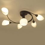 Joypeach Rustic Style LED Flush Mount Ceiling Lights, Creative Living Room  Ceiling Lamp, Bedroom Ceiling Lamp, Ceiling Lamp For Dinning Room (110V)