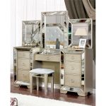 Furniture of America Trista 2 Piece Bedroom Vanity Set in Champagne -  IDF-7195V