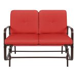 Traveller Location : Best Choice Products 2 Person Loveseat Glider Rocking Chair  Bench Patio Deck Outdoor - Red Orange : Garden & Outdoor
