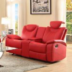 Homelegance Talbot Red Leather Reclining Sofa And Loveseat