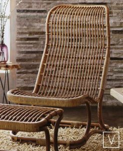 The Anders High Back Wicker Chair