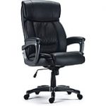 Staples Lockland Bonded Leather Big & Tall Managers Chair, Black