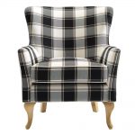 Dorel Emerie Black and White Checkered Pattern Accent Chair-FH8129 - The  Home Depot