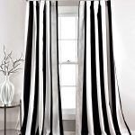 black and white striped curtains