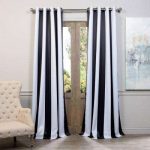 Semi-Opaque Awning Black and White Stripe - 50 in. W x 96 in